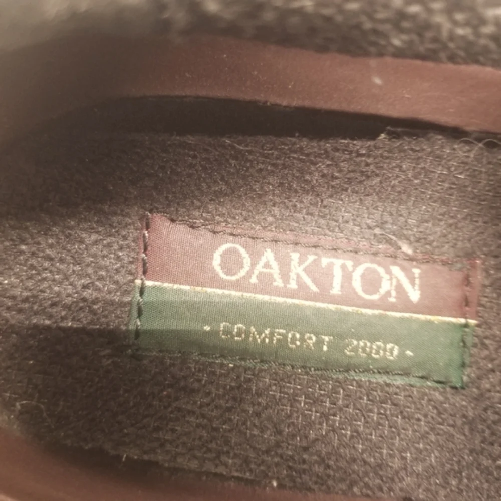 Oakton Comfort 2000 Mens Size 10.5D Vintage Classic Black Leather Oxford Lace Up
